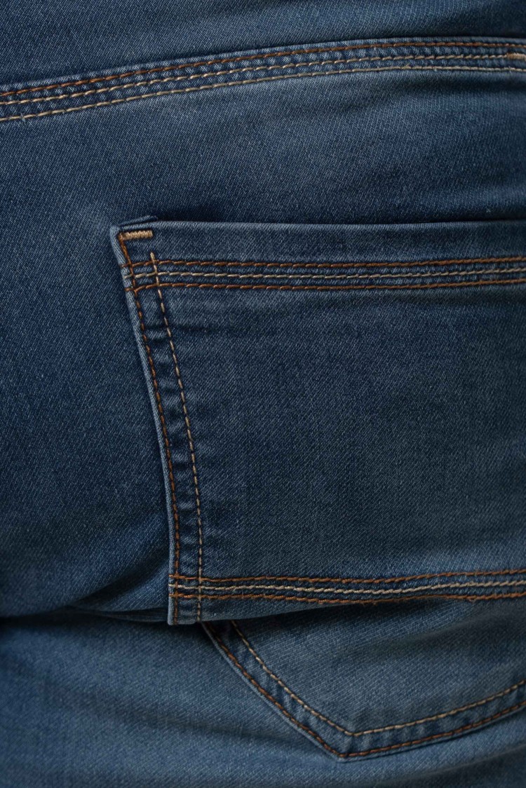 Pantalón tejano elástico azul medio Slim Fit