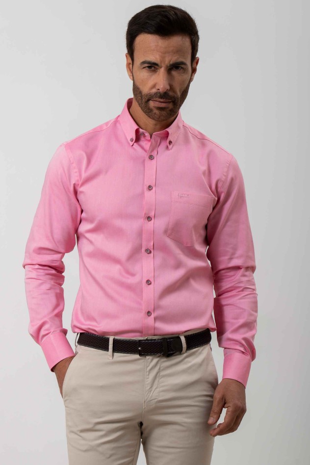 Camisa sport mini oxford semientallada