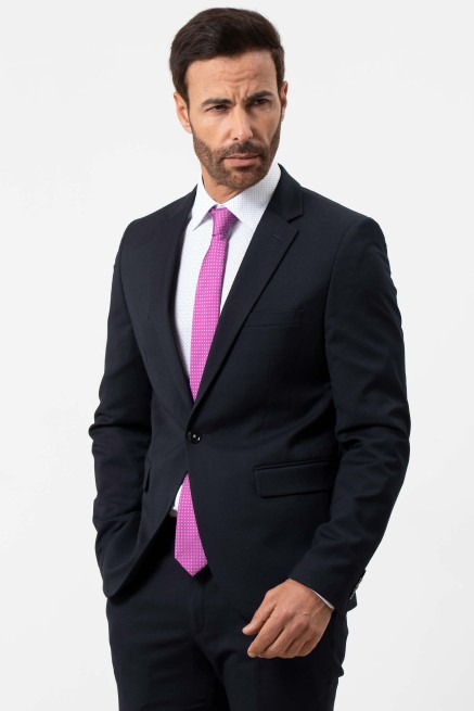 Traje elástico liso cierre...