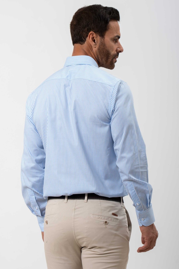 Camisa semientallada listas verticales