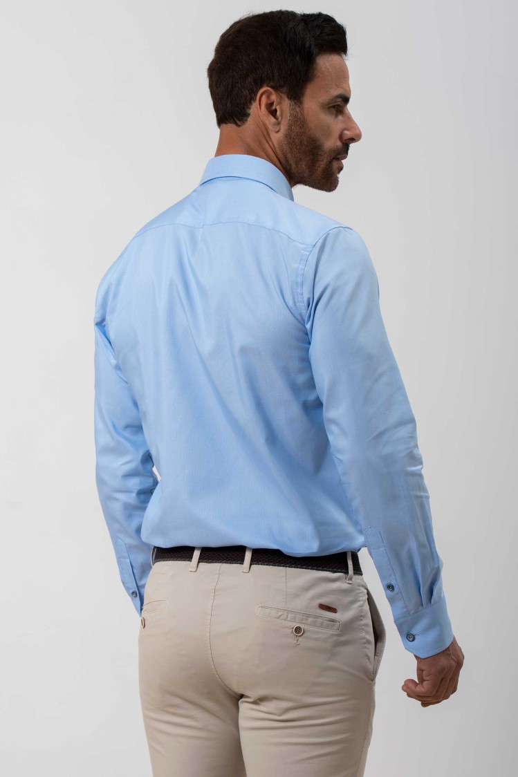 Camisa sport mini oxford semientallada