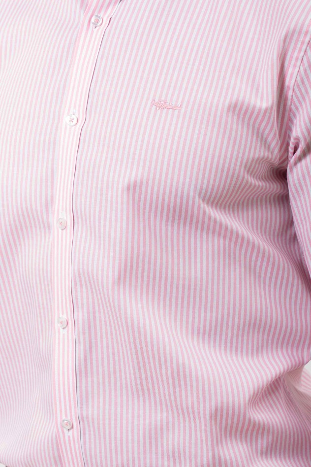 Camisa semientallada listas verticales