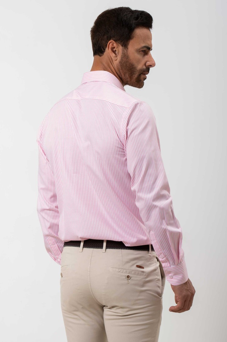 Camisa semientallada listas verticales