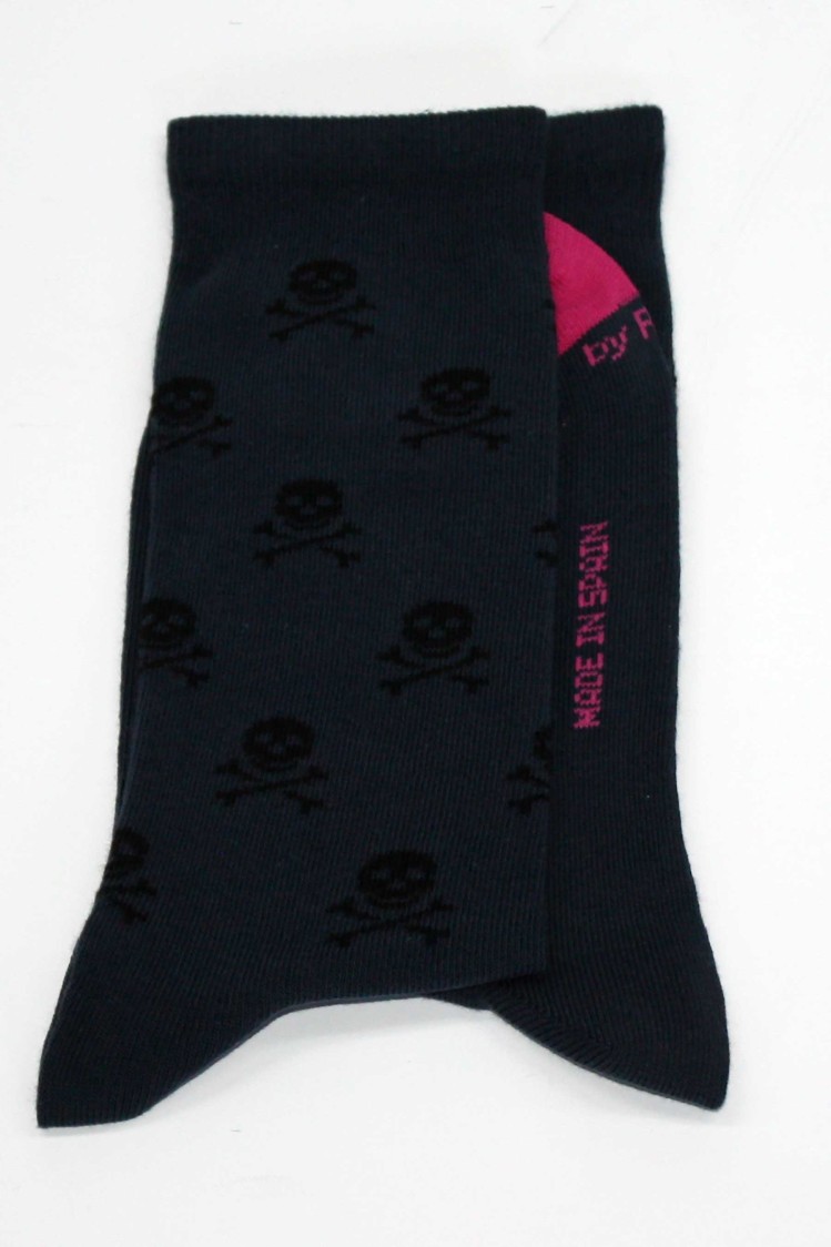 Calcetín fantasía calaveras