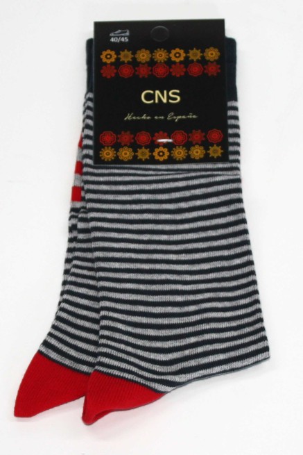 Calcetín fantasía rayas