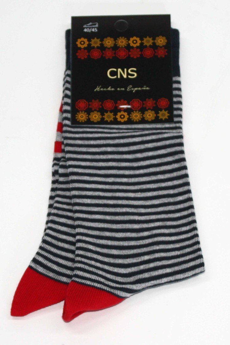 Calcetín fantasía rayas