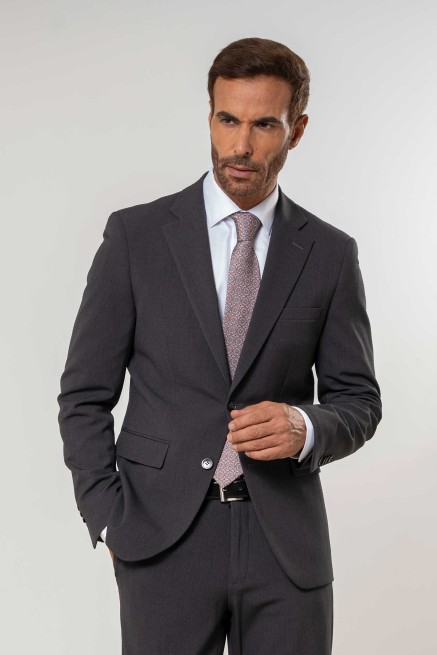 Traje elástico gris marengo