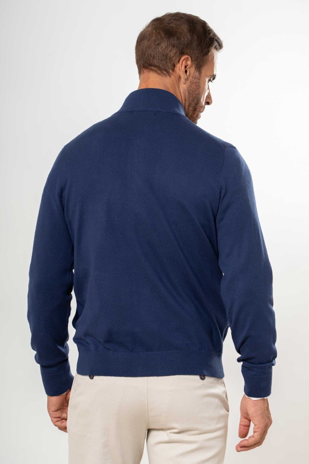 Cárdigan punto fino bolsillos laterales