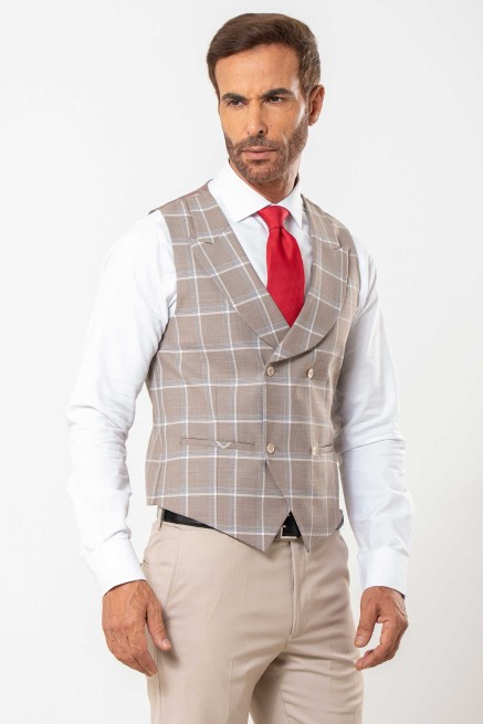 Chaleco cruzado con solapa...