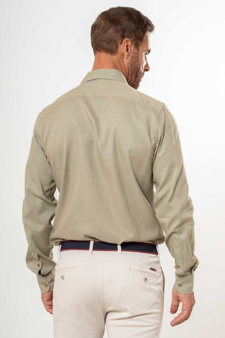 Camisa semientallada algodón tencel