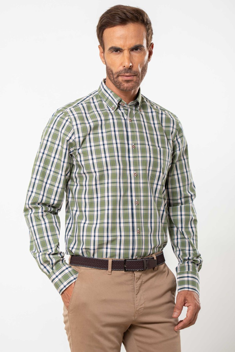 Camisa cuadro grande verde