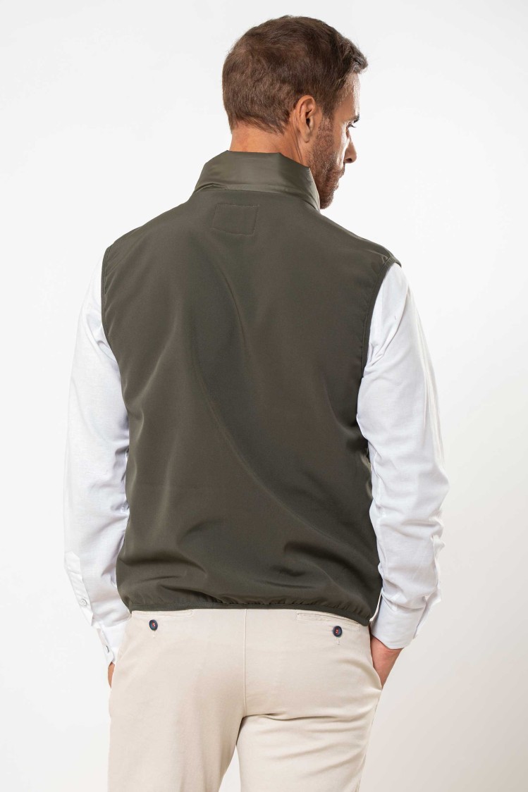 Chaleco acolchado espalda combinada