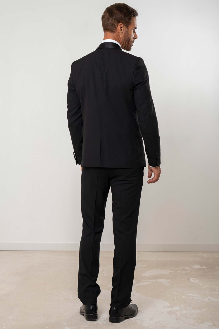 Esmoquin elástico microestructura slim fit