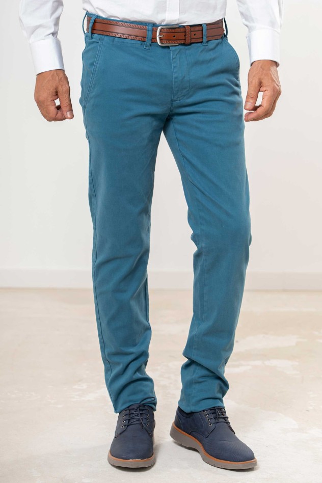 Pantalón chino elástico Slim Fit