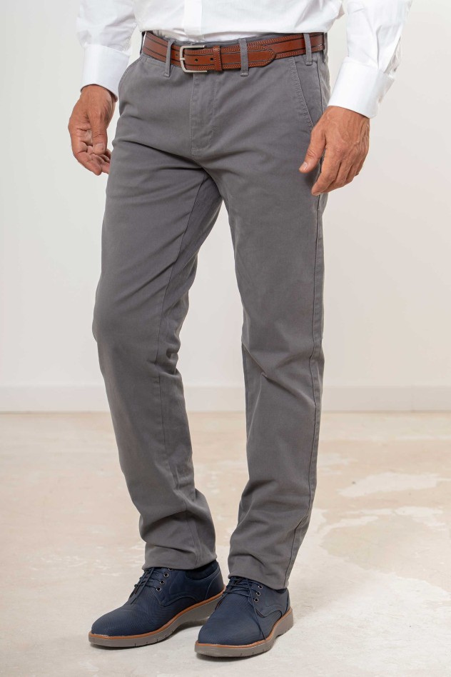 Pantalón chino elástico Slim Fit