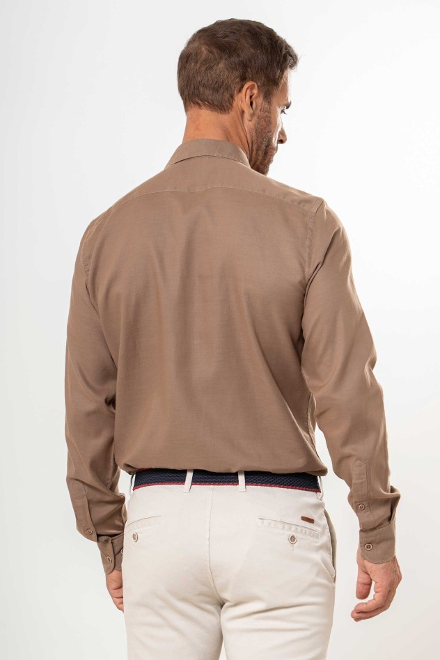 Camisa semientallada algodón tencel