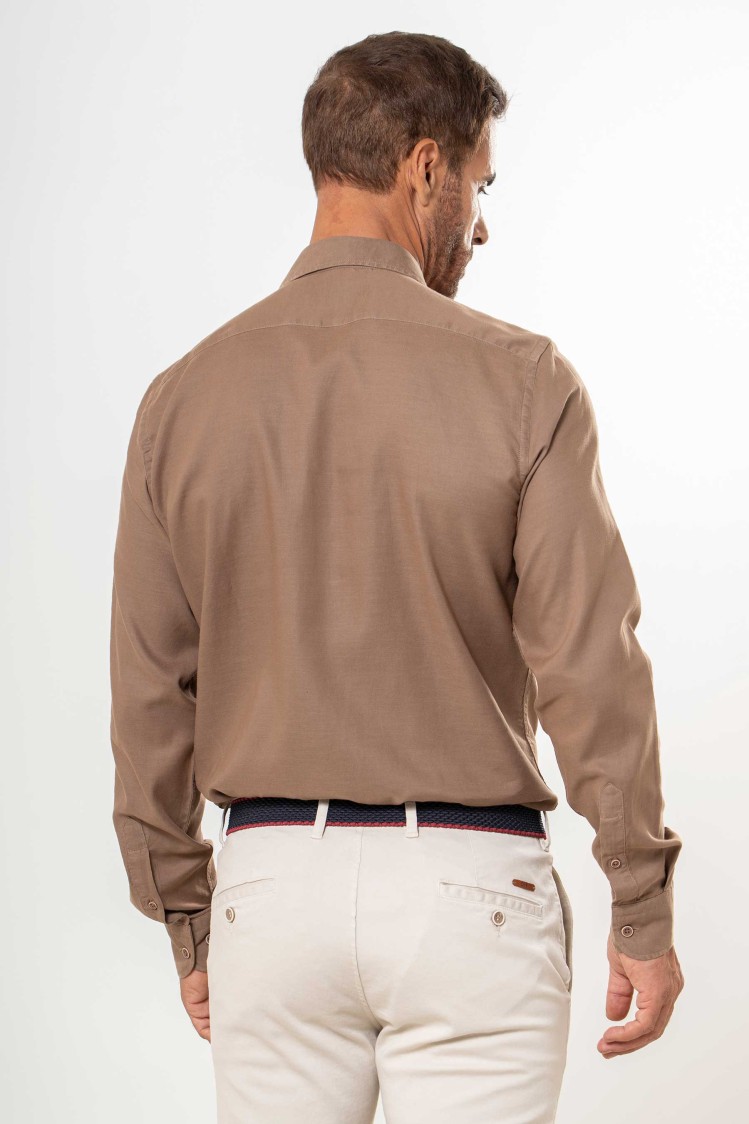 Camisa semientallada algodón tencel