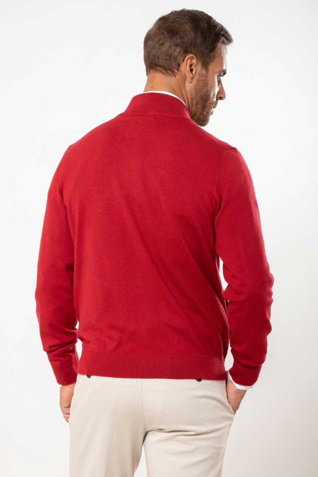 Cárdigan punto fino bolsillos laterales