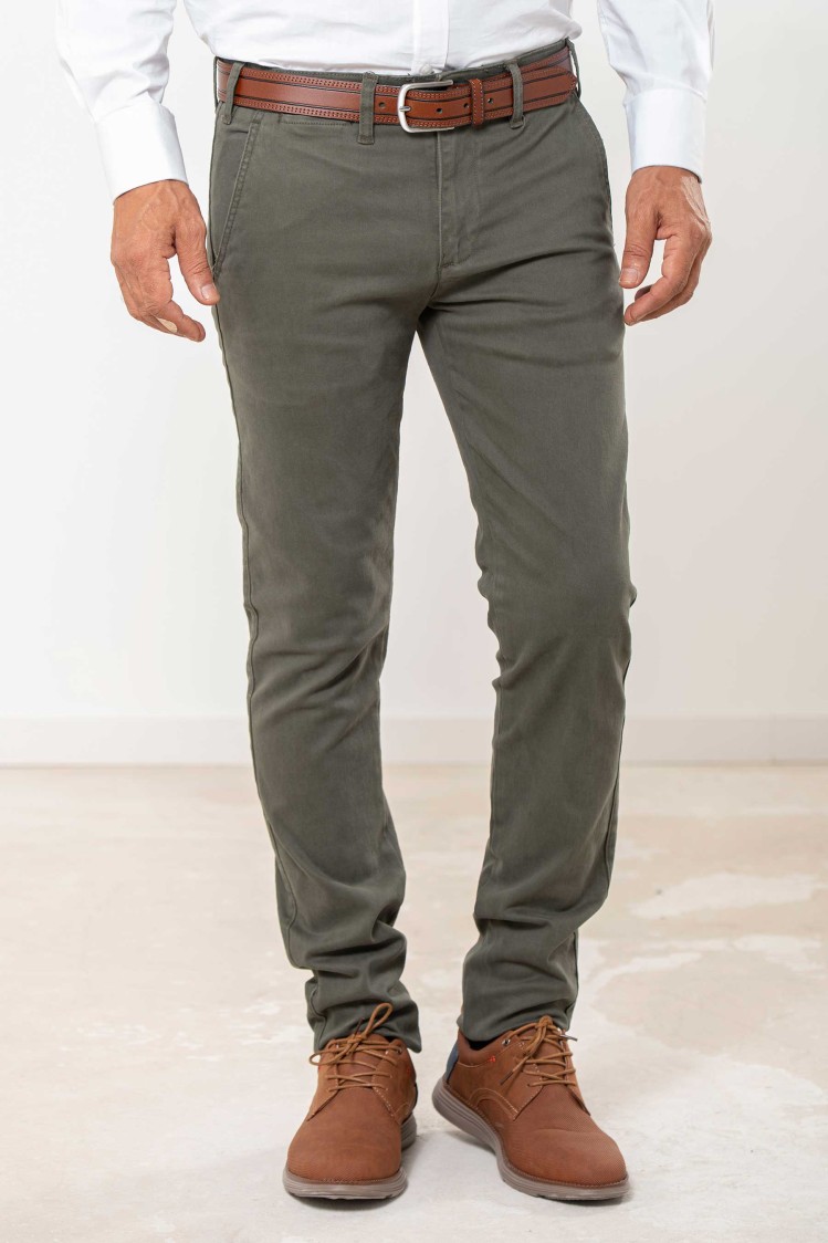 Pantalón chino elástico Slim Fit