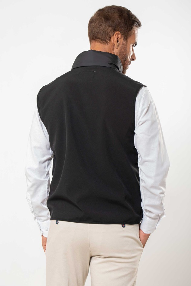 Chaleco acolchado espalda combinada