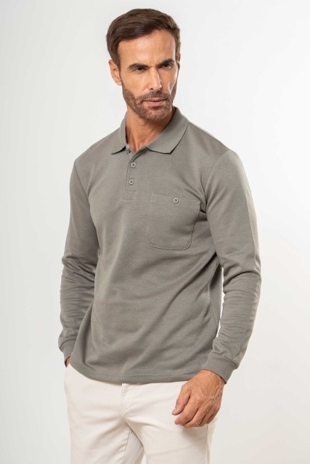 Polo liso con bolsillo 2