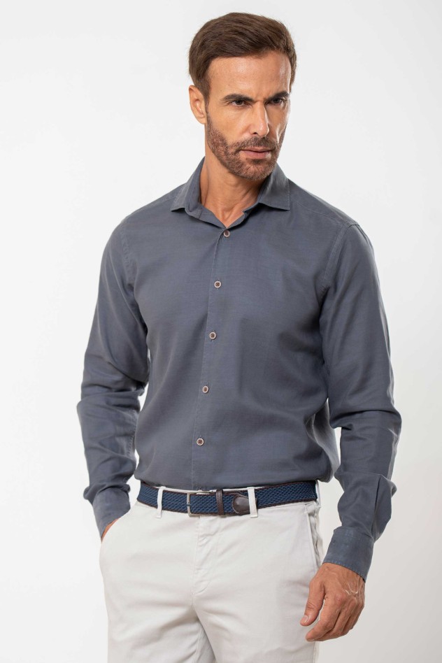 Camisa semientallada algodón tencel