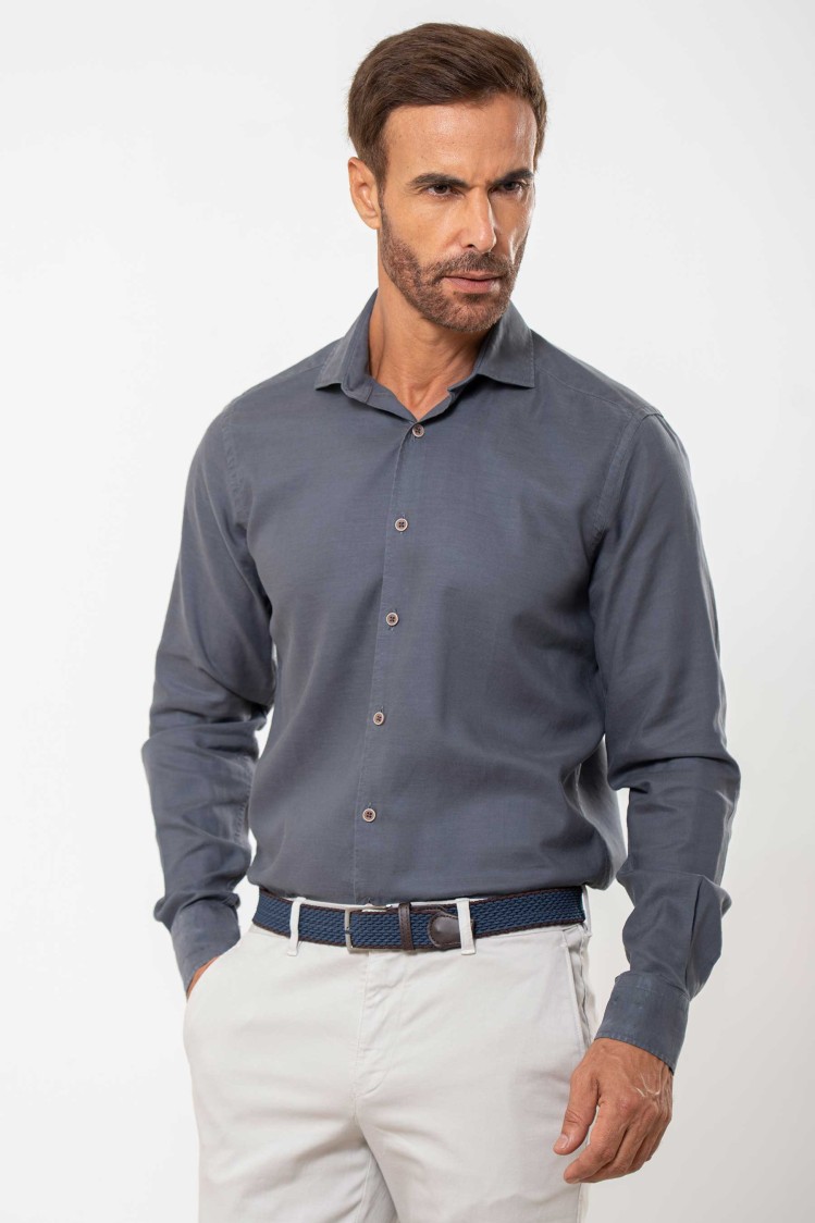 Camisa semientallada algodón tencel