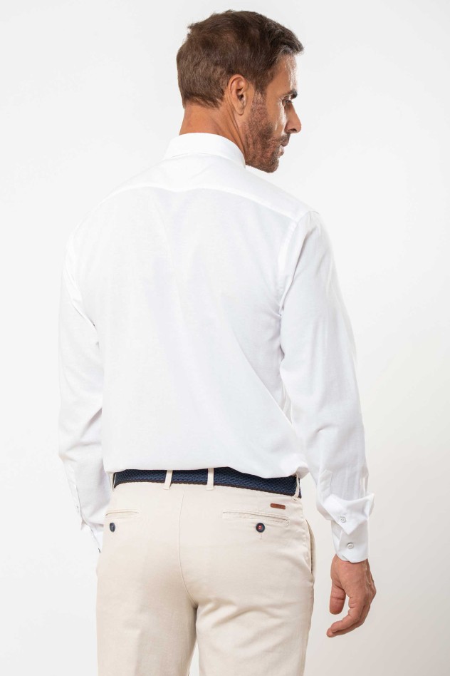 Camisa semientallada oxford