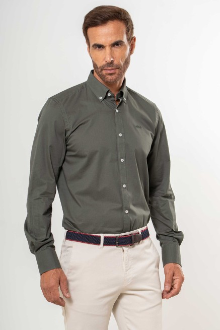 Camisa semientallada lisa... 2