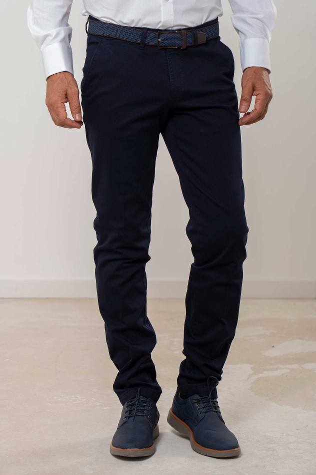 Pantalón chino elástico algodón...