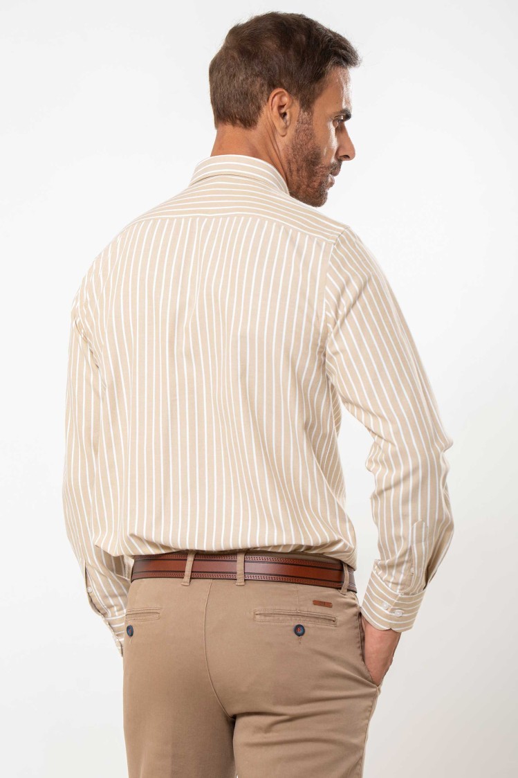 Camisa semientallada listas verticales