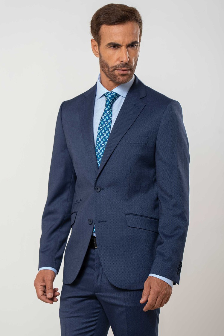 Traje elástico microestructura Regular Fit