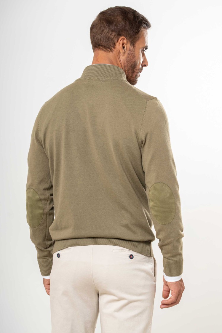 Jersey liso cuello perkins y coderas