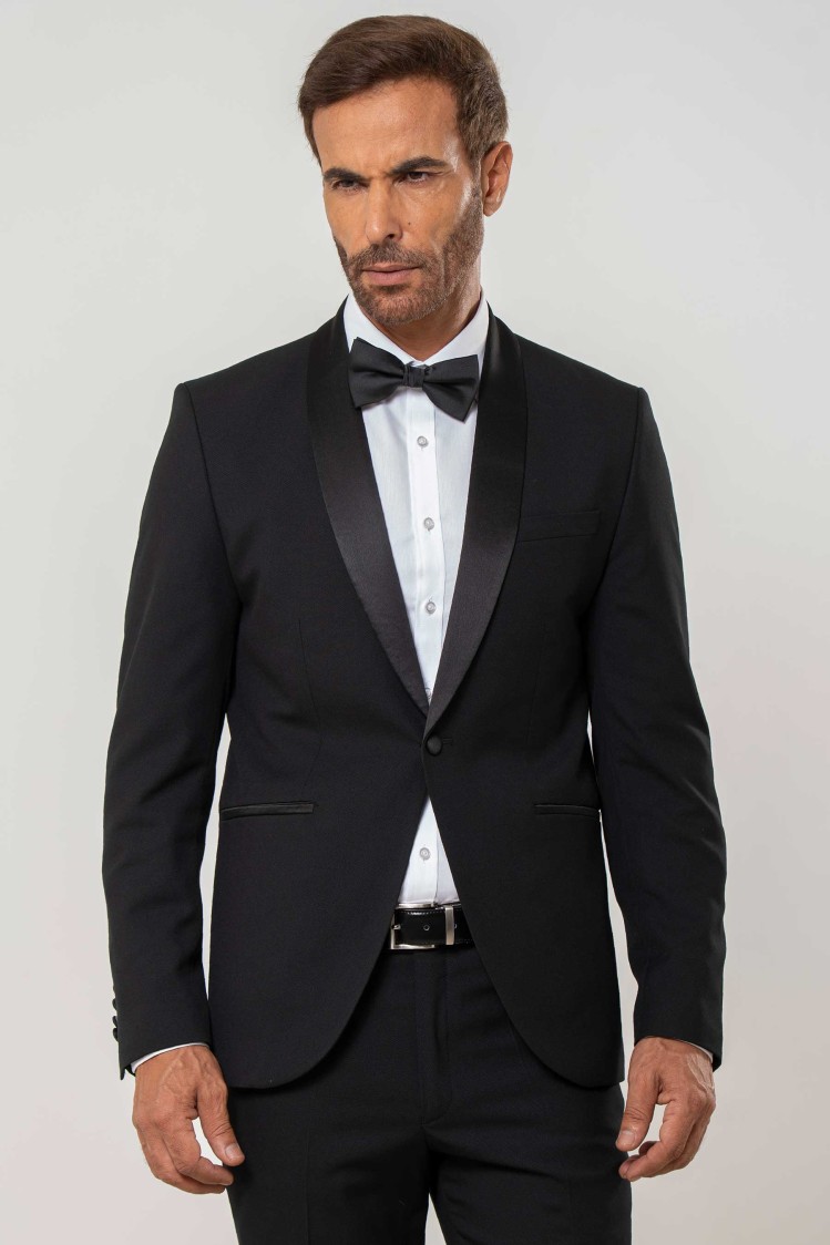 Esmoquin elástico microestructura slim fit