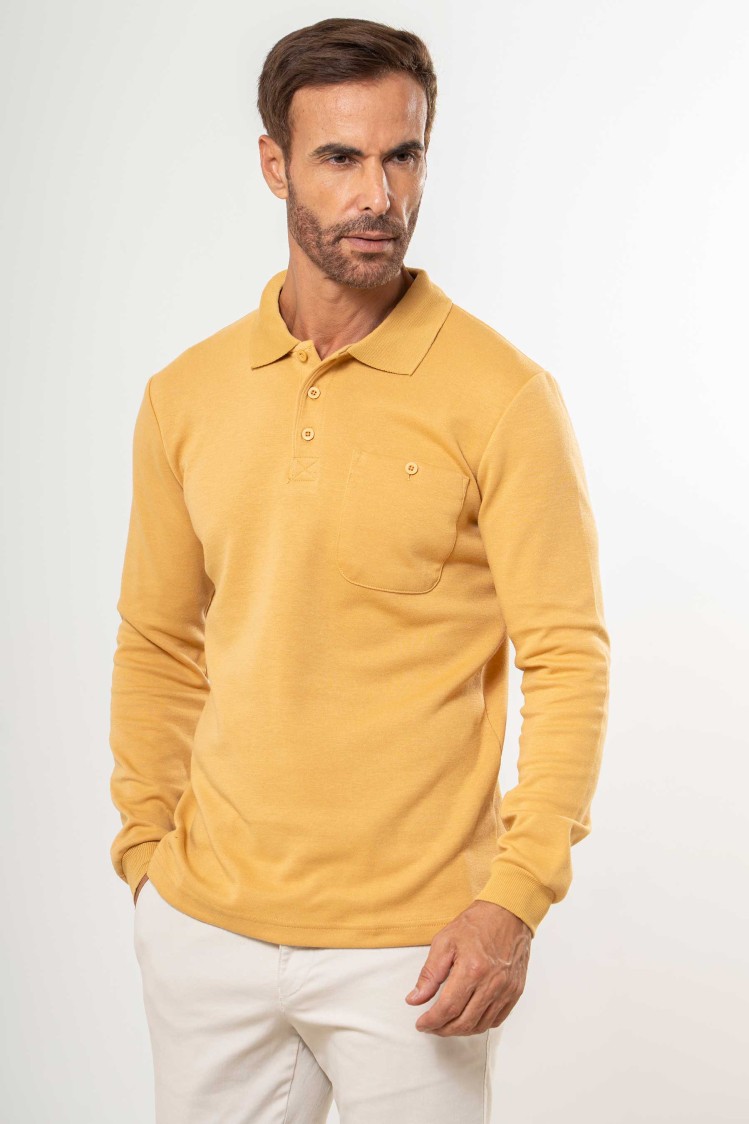 Polo liso con bolsillo