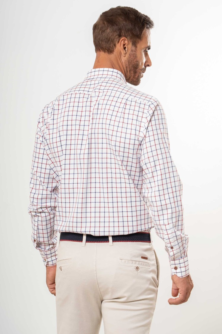 Camisa cuadrícula mediana bicolor