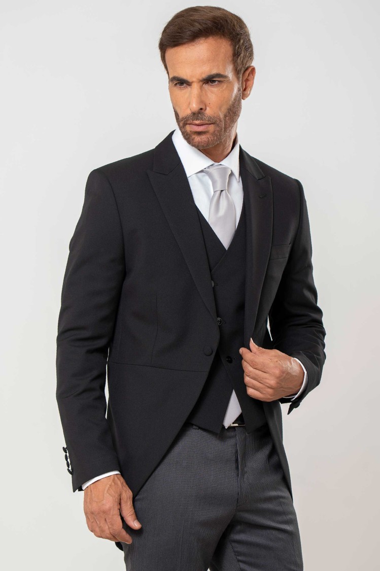 Chaqué micropuntillé Slim Fit