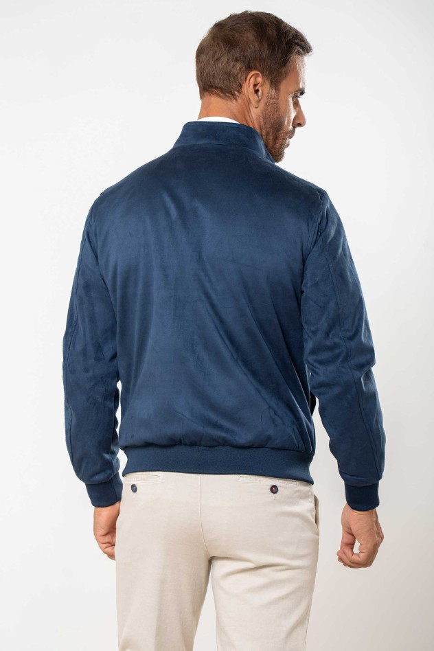 Cazadora de antelina acolchado ligero