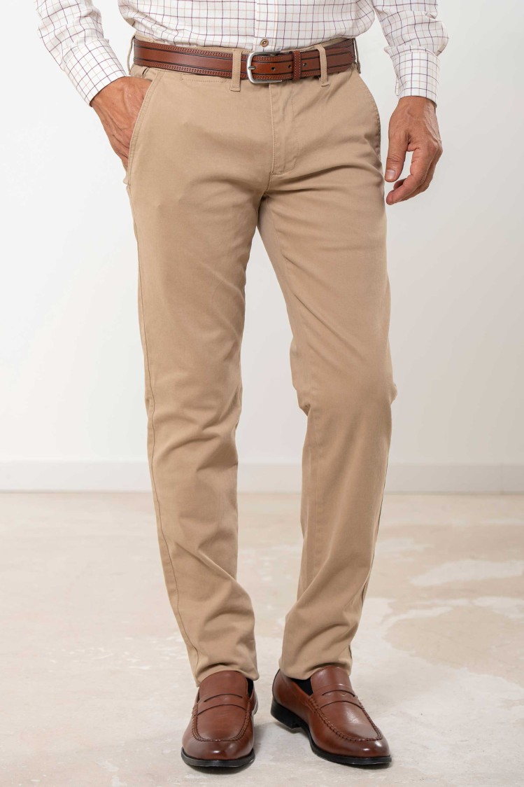 Pantalón chino elástico Slim Fit