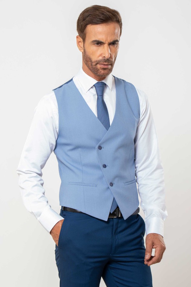 Chaleco cruzado minipuntillé