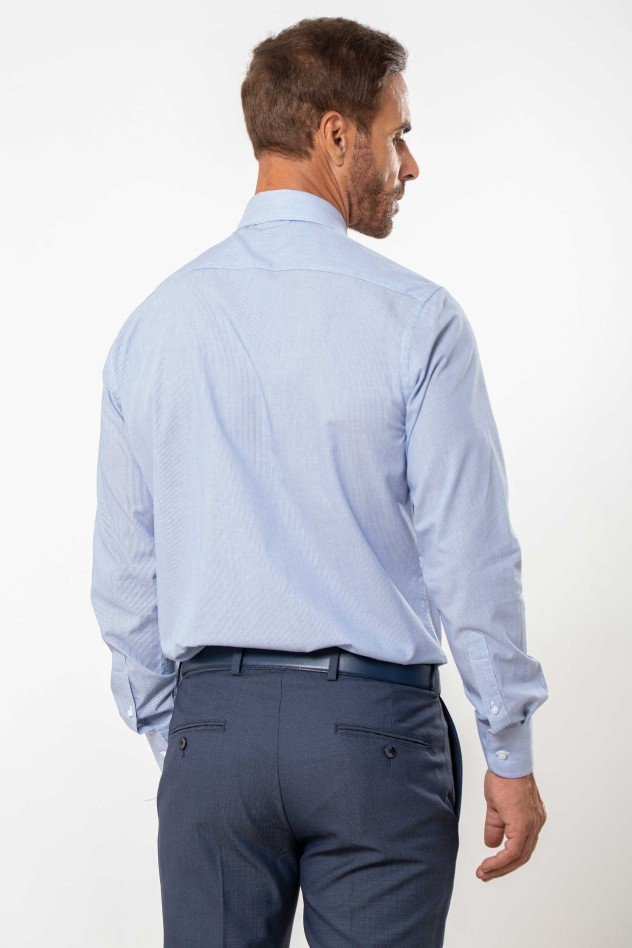 Camisa semientallada listas finas