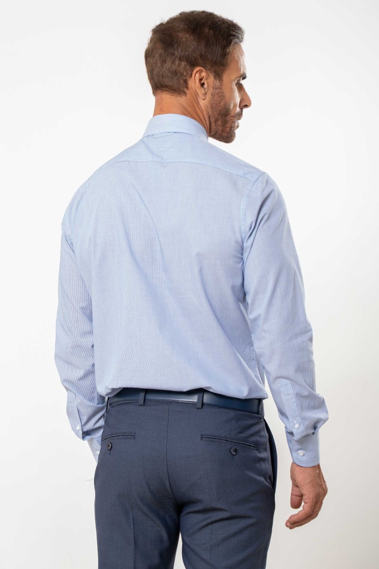 Camisa semientallada listas finas