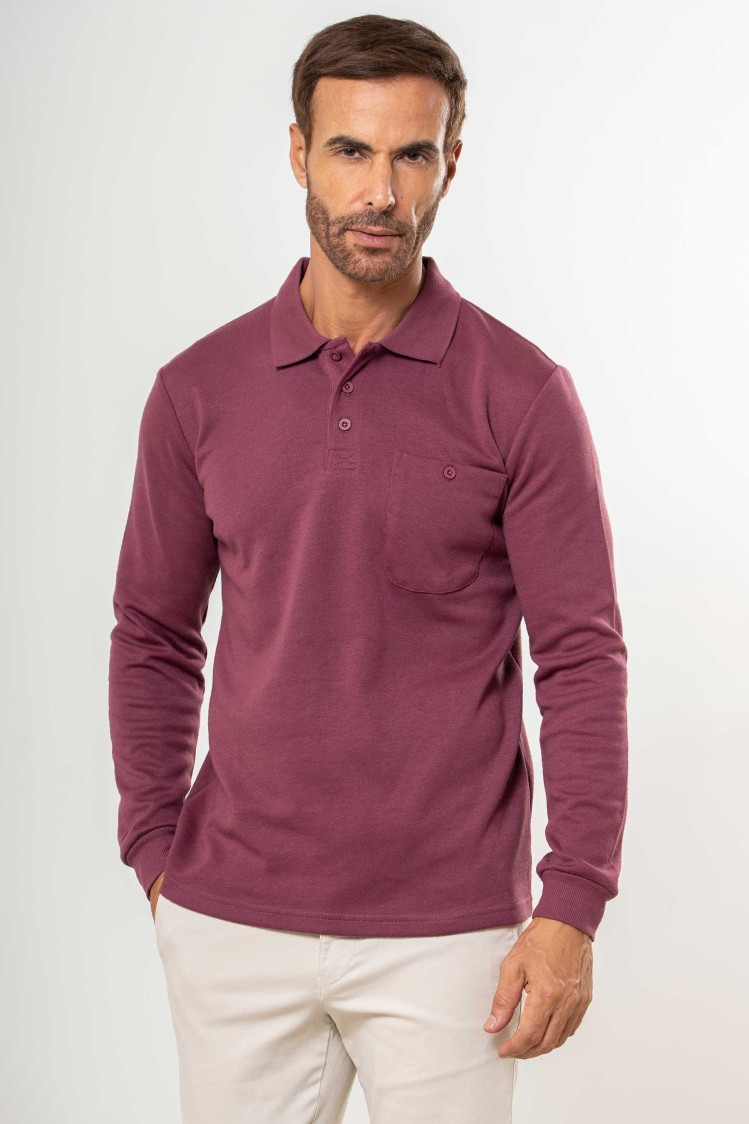 Polo liso con bolsillo
