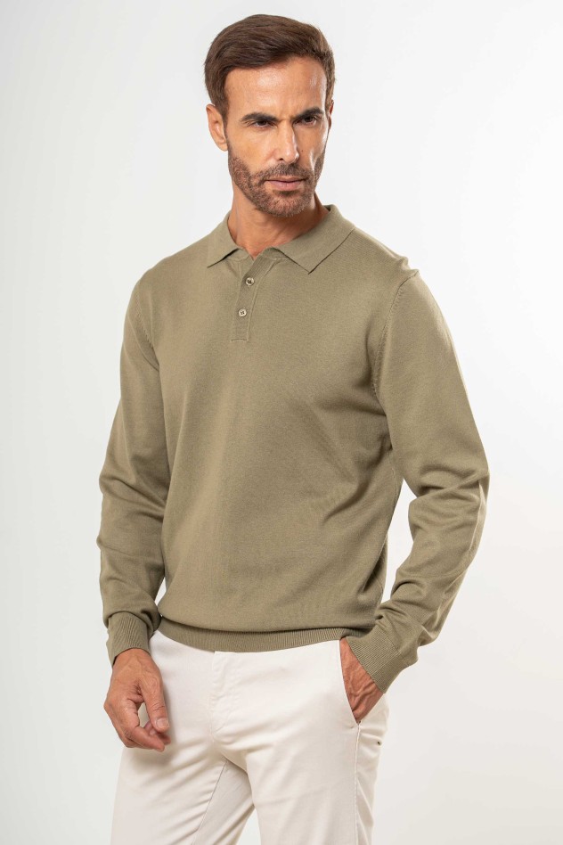 Jersey de punto tipo polo