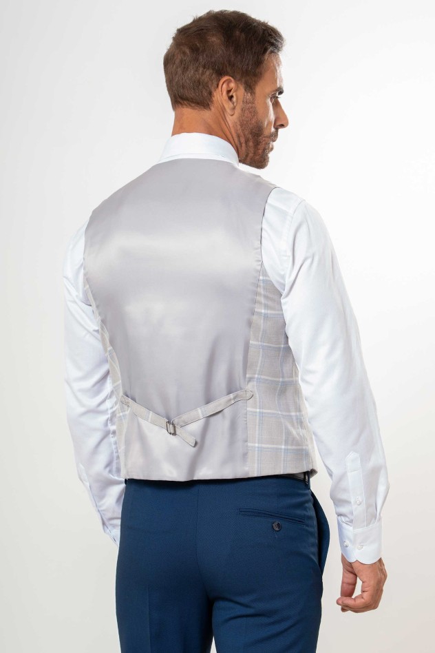 Chaleco cruzado cuadro ventana grande