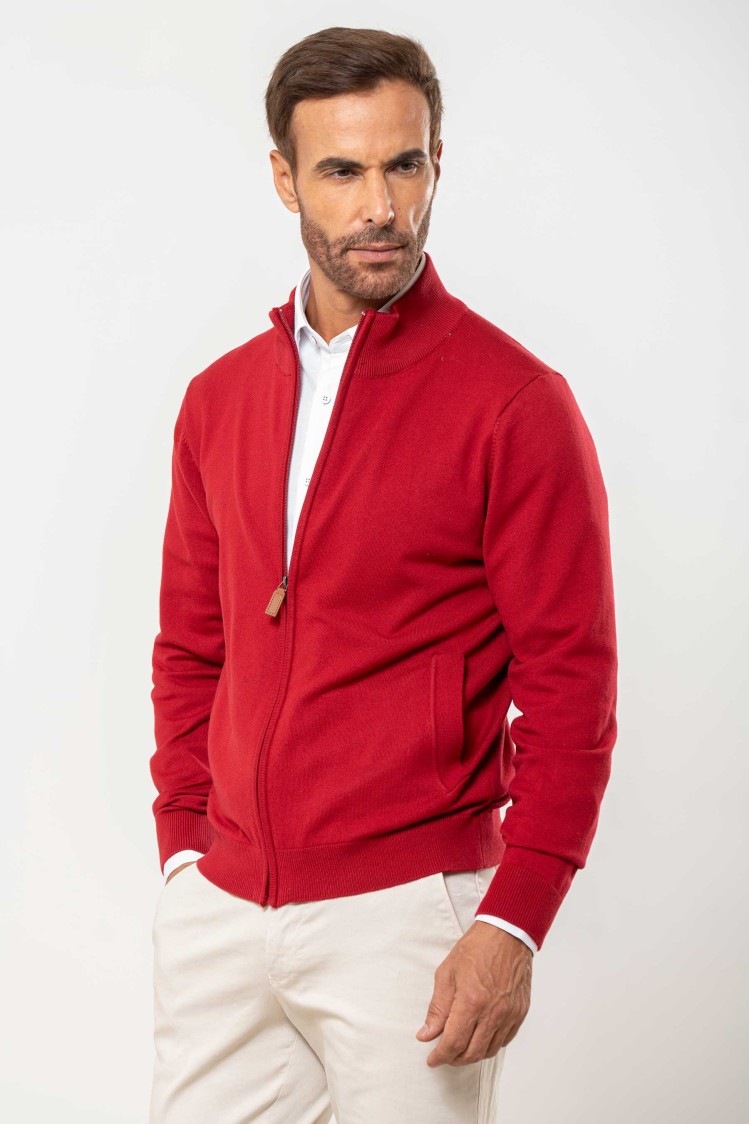 Cárdigan punto fino bolsillos laterales