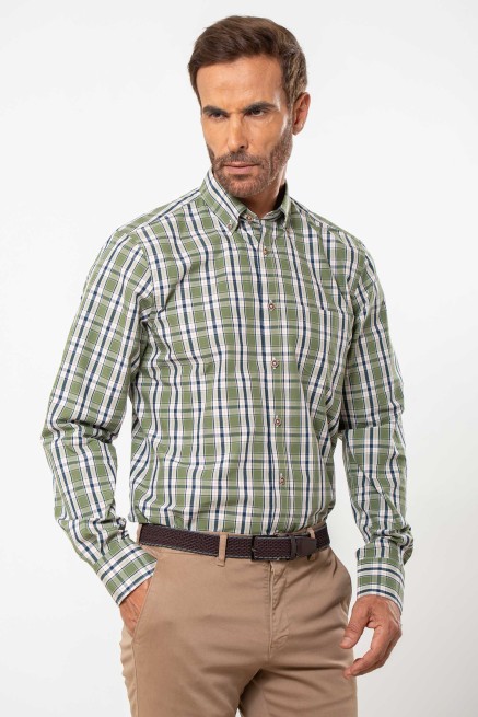 Camisa cuadro grande verde 2