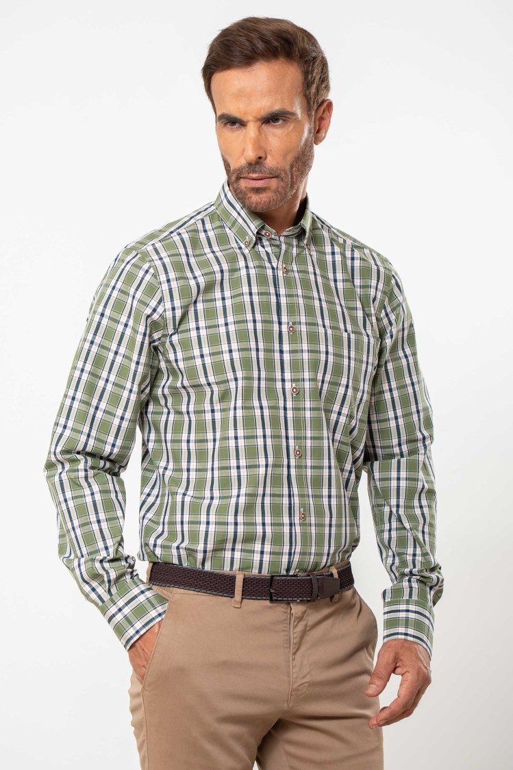 Camisa cuadro grande verde