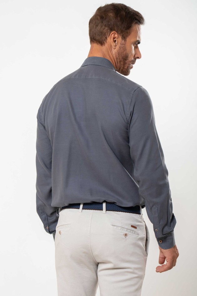 Camisa semientallada algodón tencel