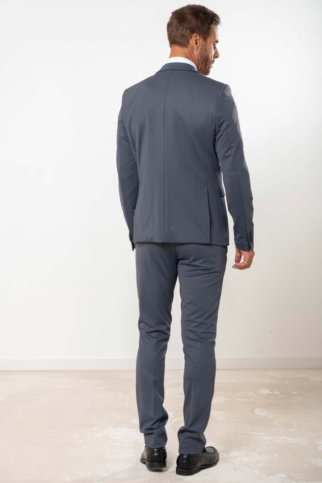 Traje súper elástico micropunto gris...